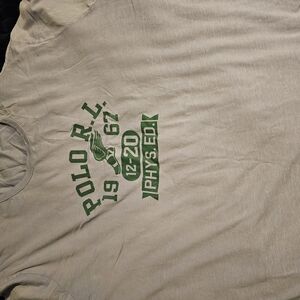 Ralph Lauren Gray Tee with Green Print